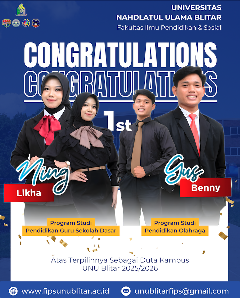 Selamat Benny & Likha Atas Pencapaiannya Sebagai Duta Kampus UNU Blitar 2025/2026